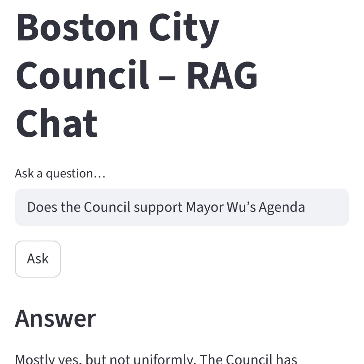 Running sponsored transcripts for the Boston Policy Institute